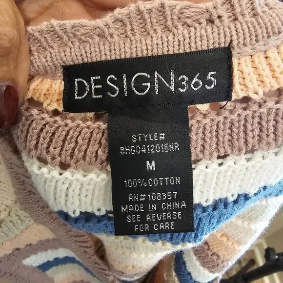 Design History Pointelle Sweater Knit Sleeveless Top Size Medium - Picture 6 of 6